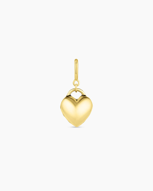 Heart Stud Parker Charm || option::18K Gold Plated