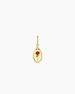 Rose Coin Parker Charm || option::18K Gold Plated