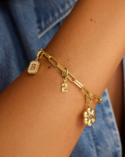 Varsity Sports Parker Charm || option::18K Gold Plated, 2