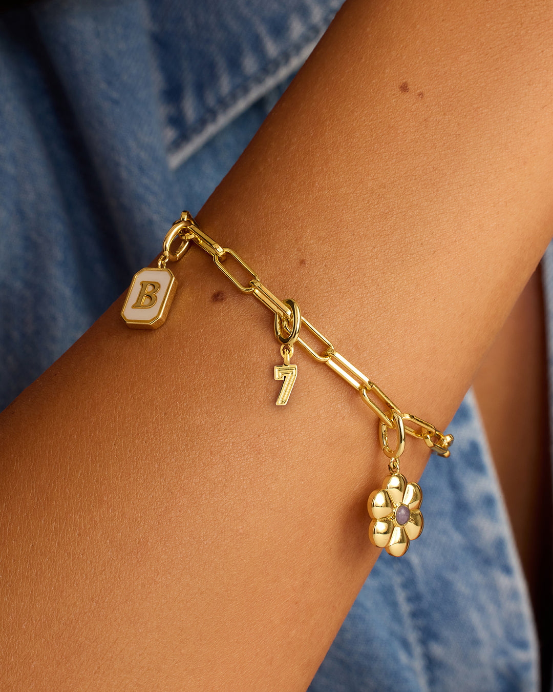 Varsity Sports Parker Charm || option::18K Gold Plated, 7