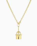 Avery Love Lock Necklace || option::18K Gold Plated