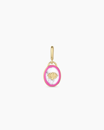 Power Gemstone Calming Parker Charm || option::18K Gold Plated