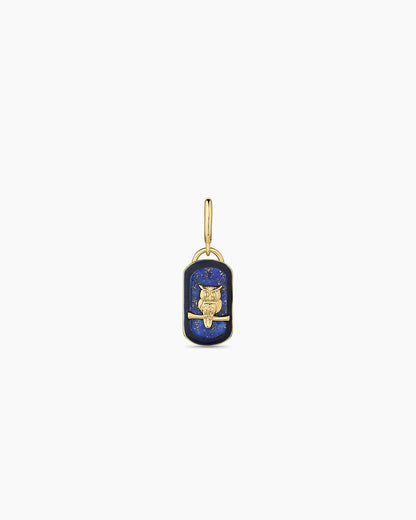Power Gemstone Wisdom Parker Charm || option::18K Gold Plated