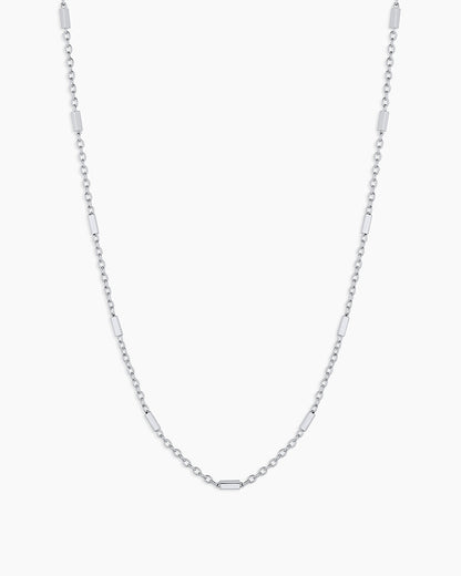 Tatum Necklace || option::19 in., Silver Plated