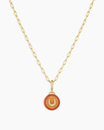 Power Gemstone Parker Charm Necklace Abundance || option::18K Gold Plated