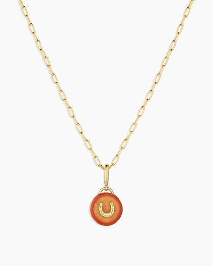 Power Gemstone Parker Charm Necklace Abundance || option::18K Gold Plated