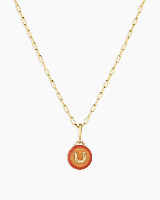 Power Gemstone Parker Charm Necklace Abundance || option::18K Gold Plated