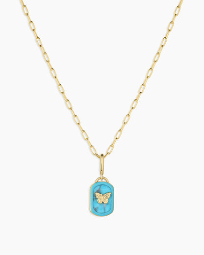 Power Gemstone Parker Charm Necklace Healing || option::18K Gold Plated