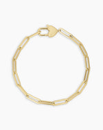 Heart Padlock Bracelet || option::18K Gold Plated
