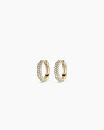 Diamond Paseo Huggies || option::14K Solid Gold