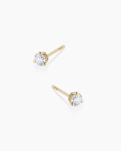 Lab Grown Diamond Solitaire Studs || option::14K Solid Gold, .25ct