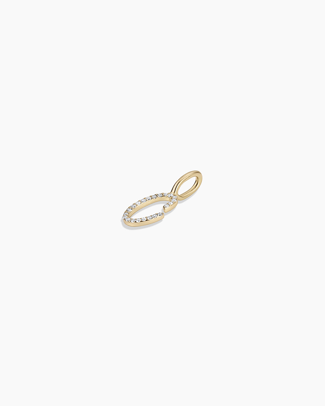 Diamond Script Alphabet Charm