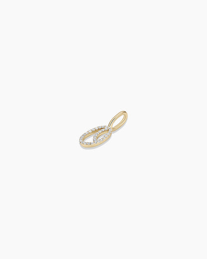 Diamond Script Alphabet Charm