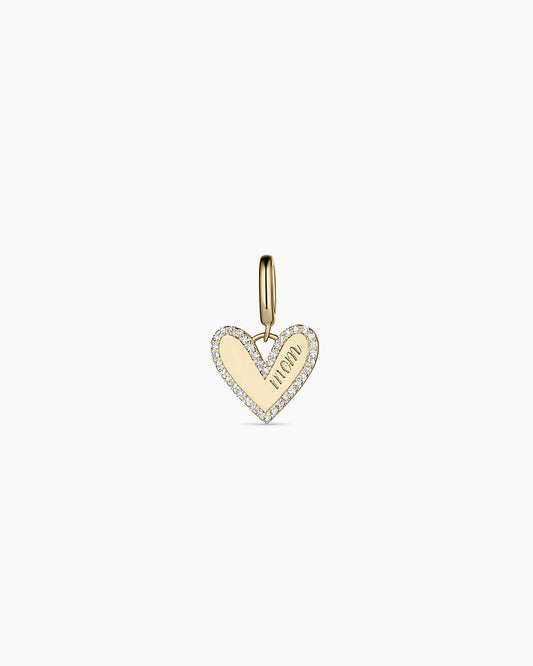 Diamond Adore Mom Charm || option::14K Solid Gold
