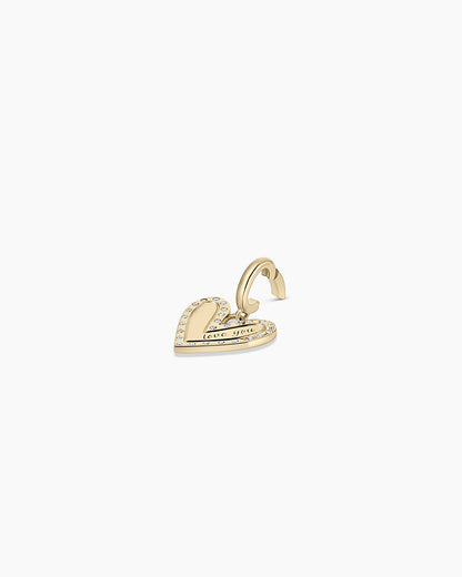 Diamond Adore Love Charm || option::14K Solid Gold