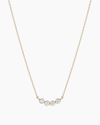 Lab Grown Diamond Halo Cluster Necklace