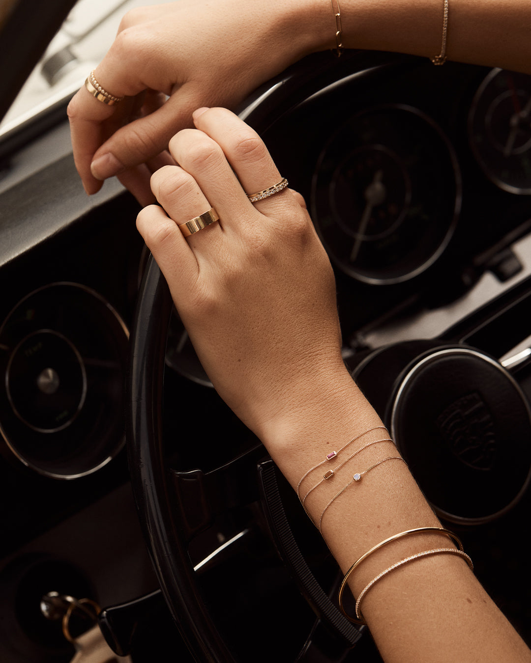 14K Gold Wilder Birthstone Bracelet || option::14K Solid Gold, Citrine - November
