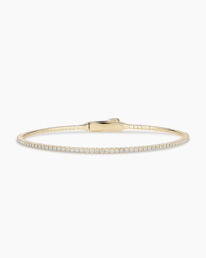 Diamond Melbourne Cuff || option::14K Solid Gold, 6.5 in.