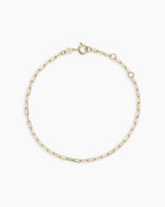 14K Gold Micro Mini Parker Bracelet || option::14K Solid Gold