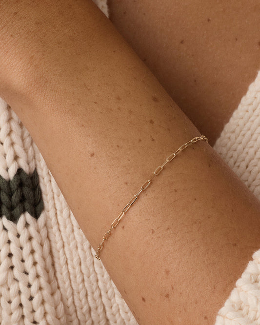 14K Gold Micro Mini Parker Bracelet || option::14K Solid Gold