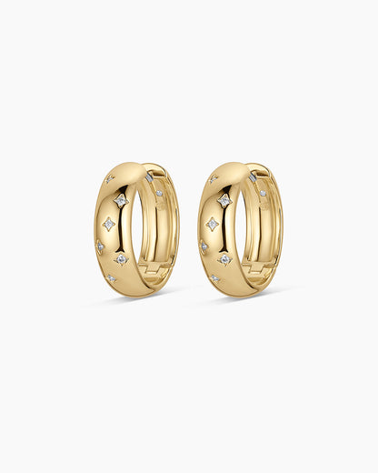 Celeste Hoops || option::18K Gold Plated