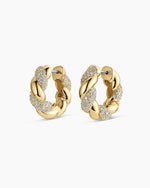 Crew Shimmer Hoops || option::18K Gold Plated