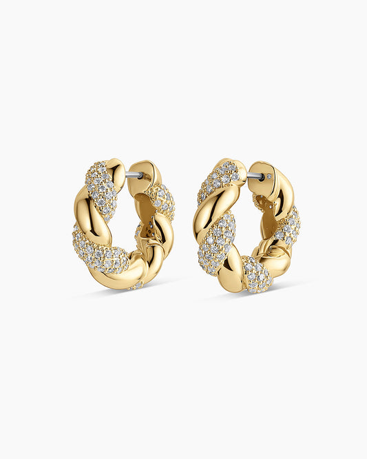 Crew Shimmer Hoops || option::18K Gold Plated