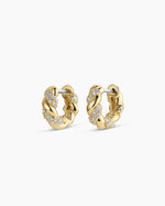 Crew Shimmer Huggies || option::18K Gold Plated