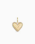 Vintage Heart Dot Parker Charm || option::18K Gold Plated