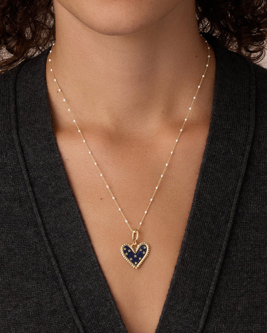 Vintage Heart Star Parker Charm