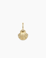 Shimmer Scallop Shell Parker Charm || option::18K Gold Plated