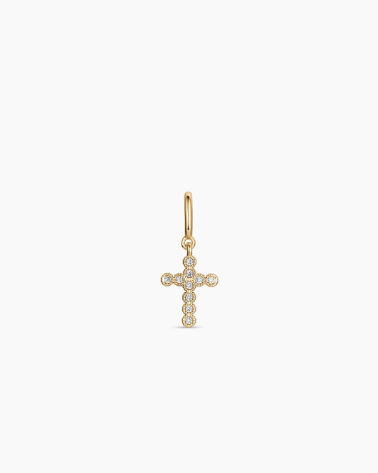 Shimmer Cross Parker Charm || option::18K Gold Plated