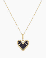 Vintage Heart Star Charm Necklace || option::18K Gold Plated