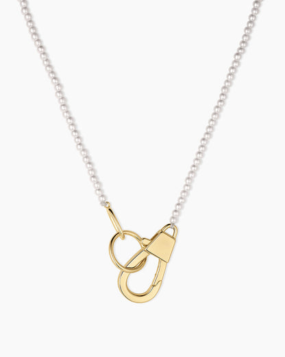 Florence Pearl Necklace || option::18K Gold Plated