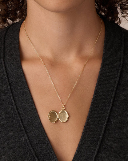 Celeste Locket Necklace || option::18K Gold Plated