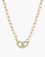Lou Shimmer Interlocking Necklace || option::18K Gold Plated
