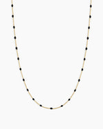 Capri Necklace || option::18K Gold Plated, Black