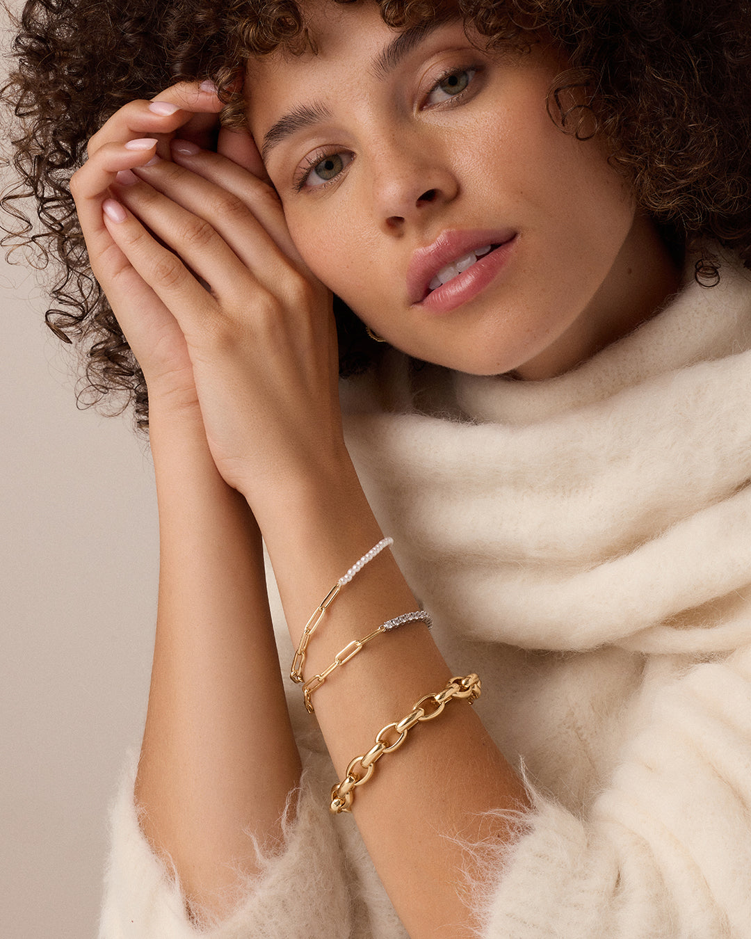Florence Tennis Chain Bracelet || option::18K Gold Plated