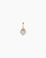 Lab Grown Diamond Heart Charm || option::14K Solid Gold