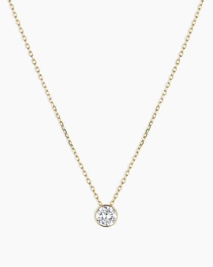 Lab Grown Diamond Halo Necklace