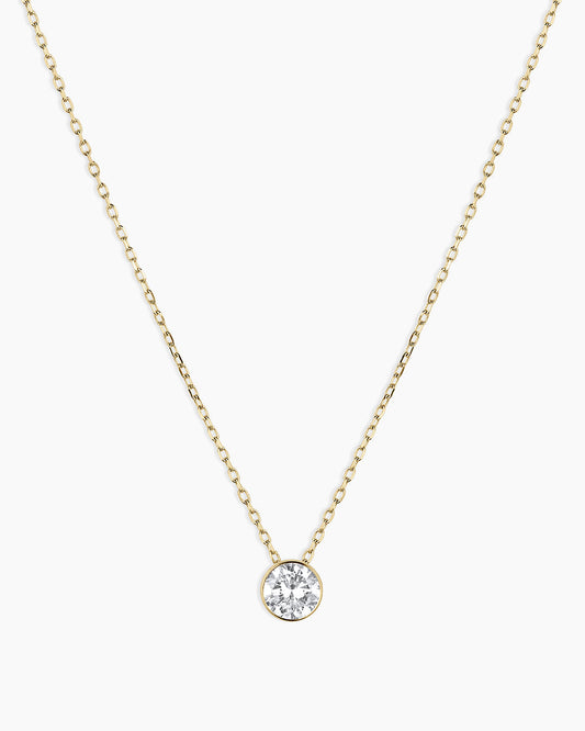 Lab Grown Diamond Halo Necklace