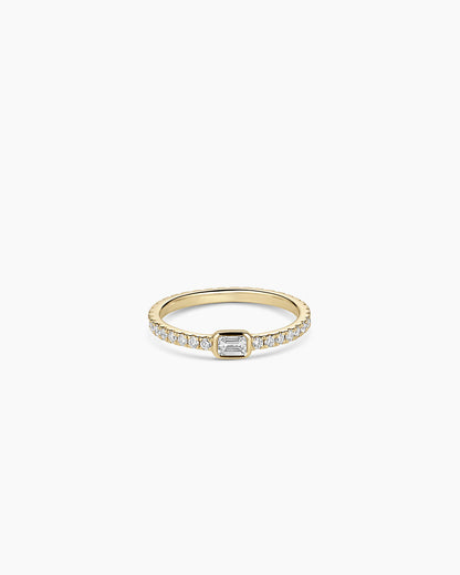 Lab Grown Diamond Emerald Eternity Ring || option::14K Solid Gold