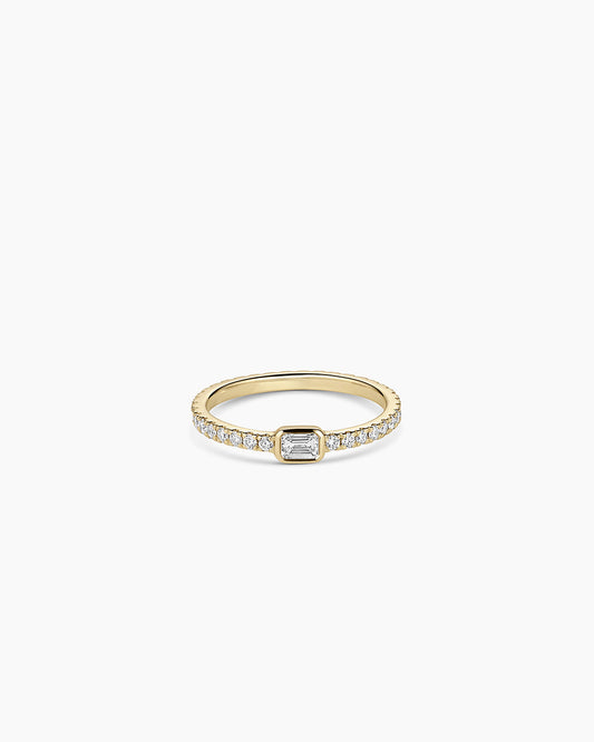 Lab Grown Diamond Emerald Eternity Ring || option::14K Solid Gold
