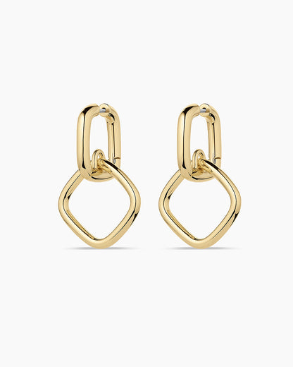 Charlie Drop Hoops || option::18K Gold Plated
