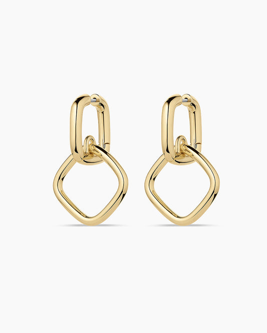 Charlie Drop Hoops || option::18K Gold Plated