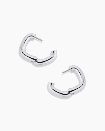 Charlie Hoops || option::Silver Plated
