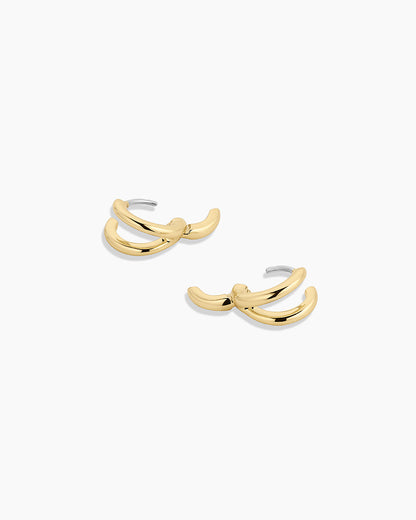 Taner Double Huggies || option::18K Gold Plated