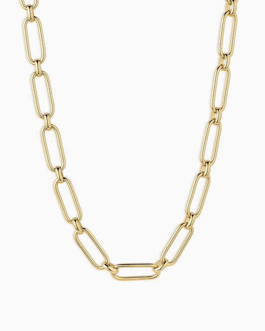 Zoey Statement Link Necklace || option::18K Gold Plated