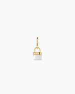 Padlock Parker Charm || option::18K Gold Plated, Mother of Pearl