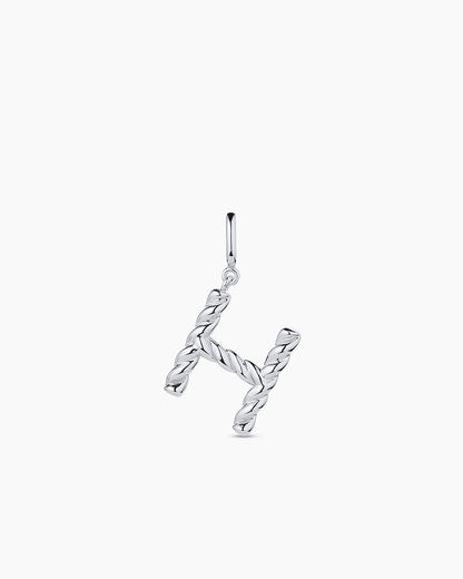Crew Alphabet Statement Charm || option::Silver Plated, H